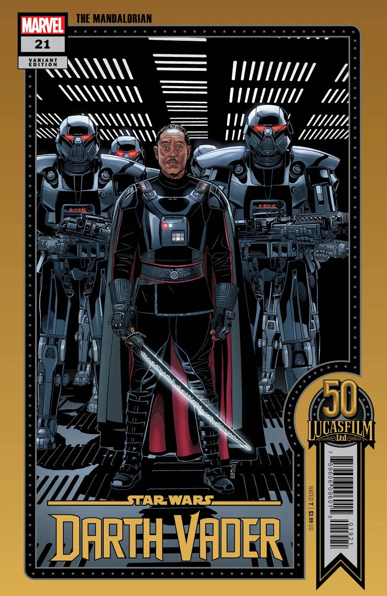 STAR WARS DARTH VADER #21 VARIANT THE MANDALORIAN 50TH ANNY LUCASFILM LTD. ED. (Copy) (Copy) (Copy)