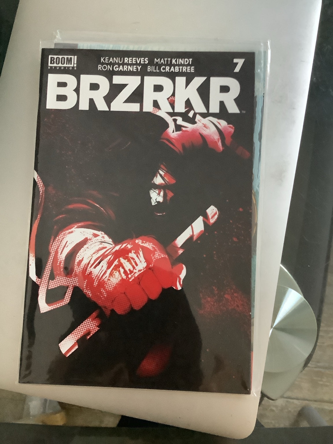 BRZRKR #7 Lee Garbett Cover A photographed copy