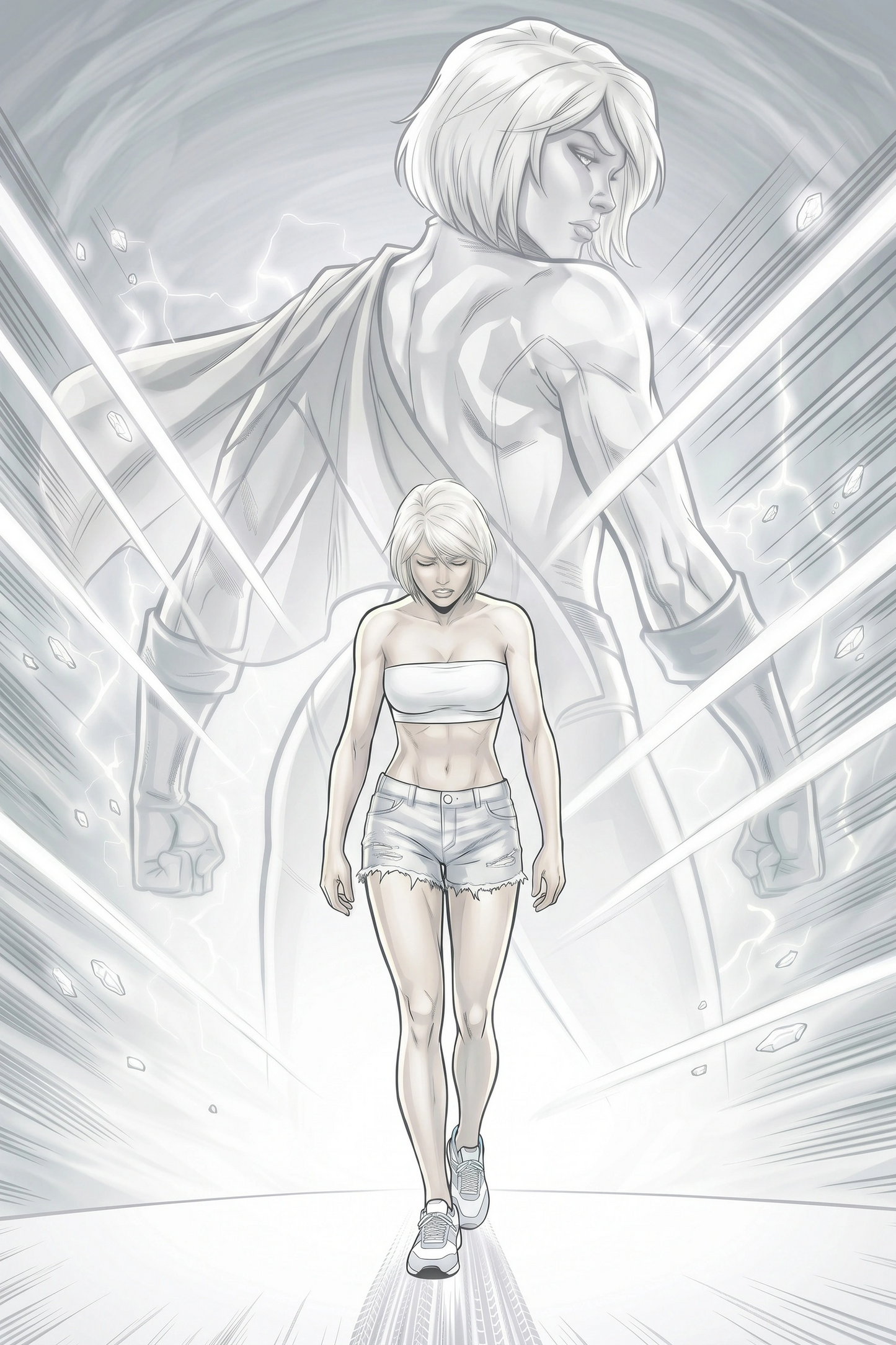 Power Girl White Kryptonite ASM #50 Homage back cover