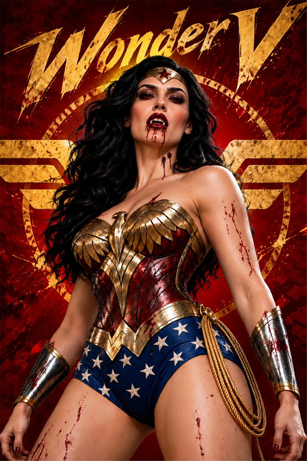 Wonder V #1 Trade Dress Cover — vampire warrior with gold Wonder V lettering