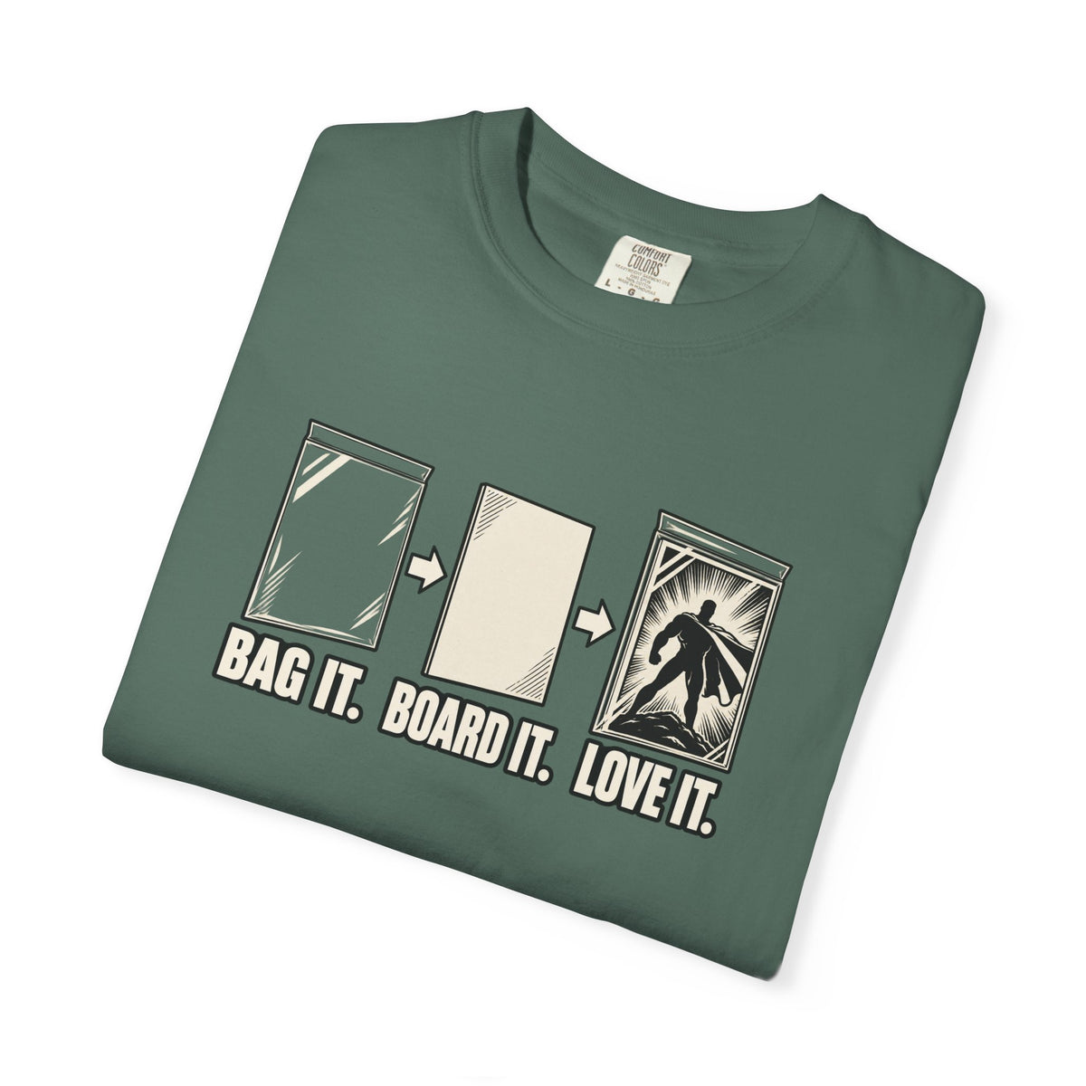 Bag It. Board It. Love It. T-Shirt – Comic Book Collector Graphic Tee