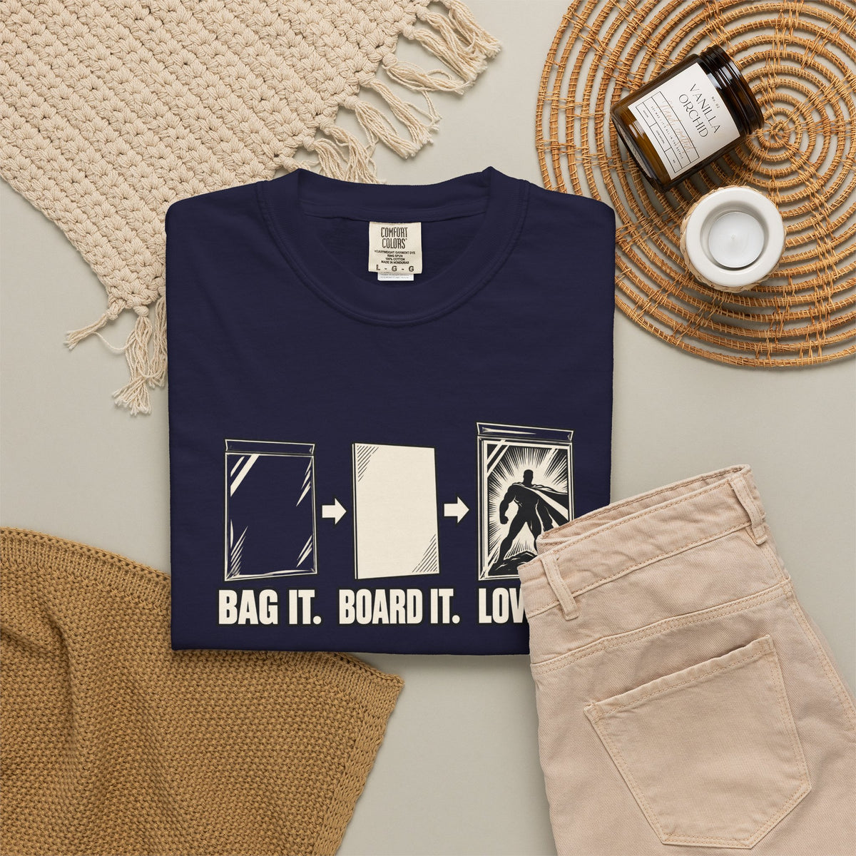 Bag It. Board It. Love It. T-Shirt – Comic Book Collector Graphic Tee