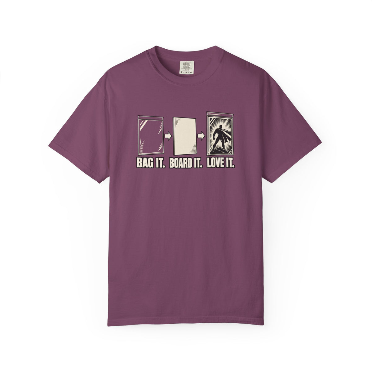 Bag It. Board It. Love It. T-Shirt – Comic Book Collector Graphic Tee