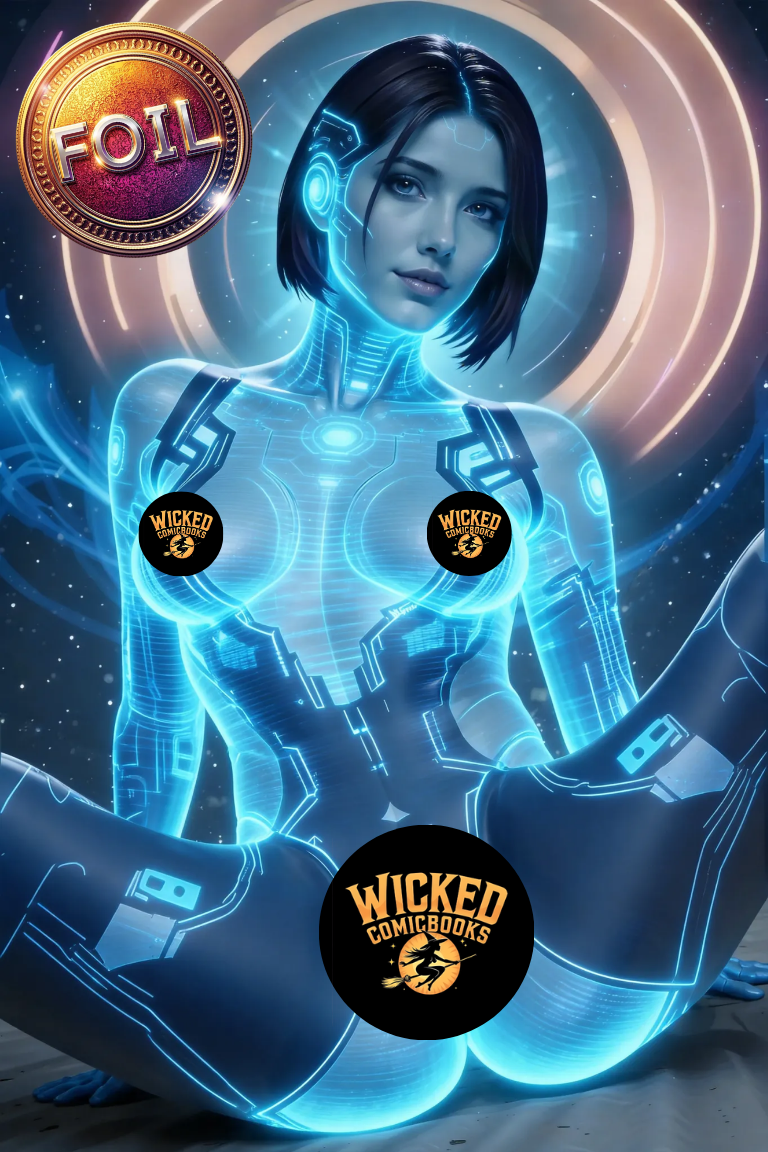 Cortana| Digital Vixen FOIL CVR| Wicked Comic Books Exclusive | Ltd 100w/COA