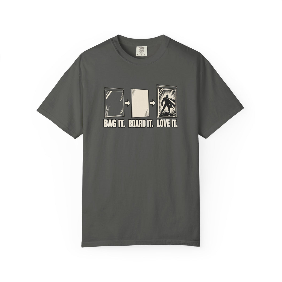 Bag It. Board It. Love It. T-Shirt – Comic Book Collector Graphic Tee