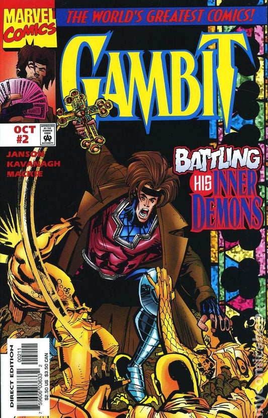 Gambit #2 Direct Edition Misaligned Page Print Error NM comic book cover