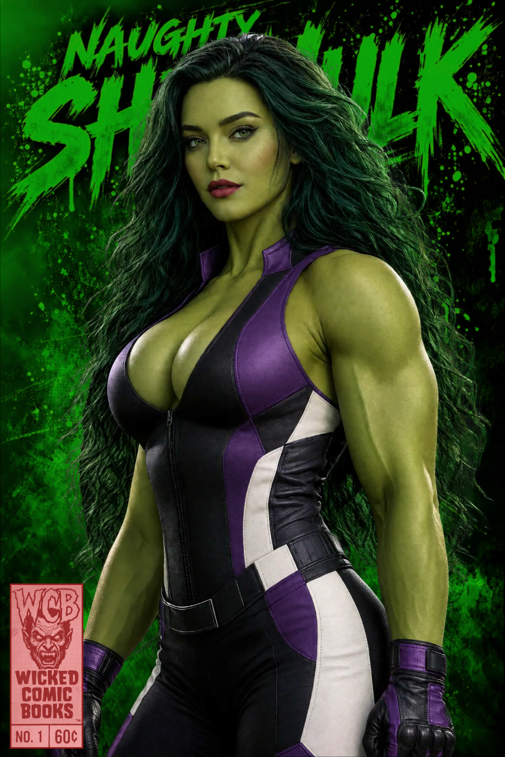 Green She-Hulk Naughty She-Hulk cover