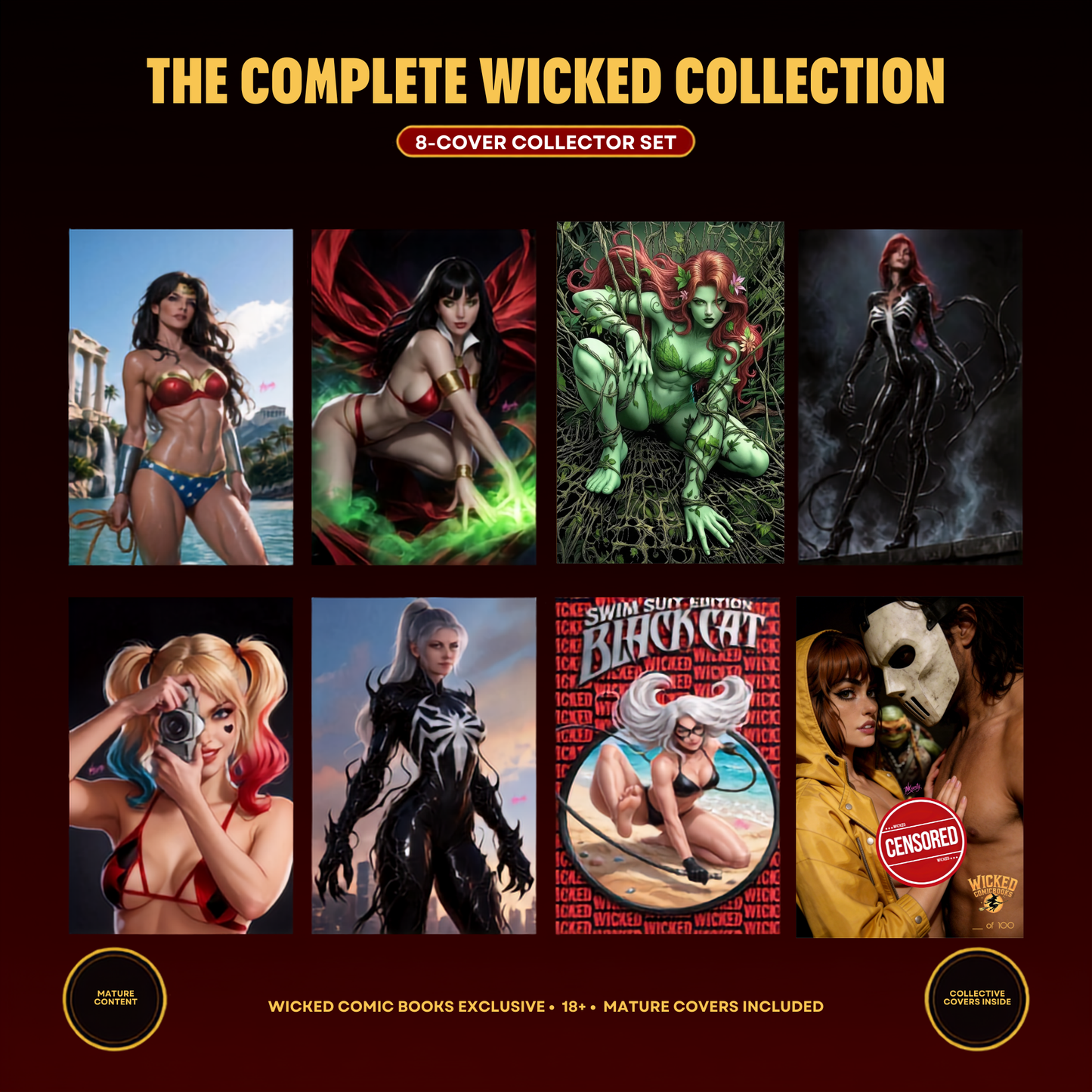 Complete 8-Cover Wicked Exclusives Collector Set