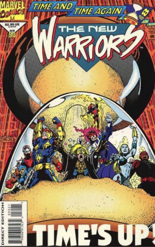 The New Warriors #50 (1994) - League of Comic Geeks cover (barcode/direct edition print)