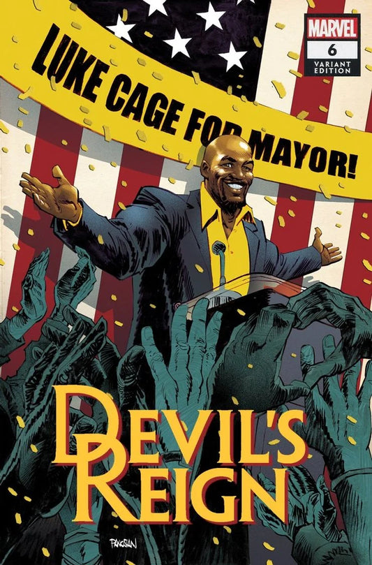 Devil's Reign #6 Dan Panosian Luke Cage for Mayor Variant NM comic book cover