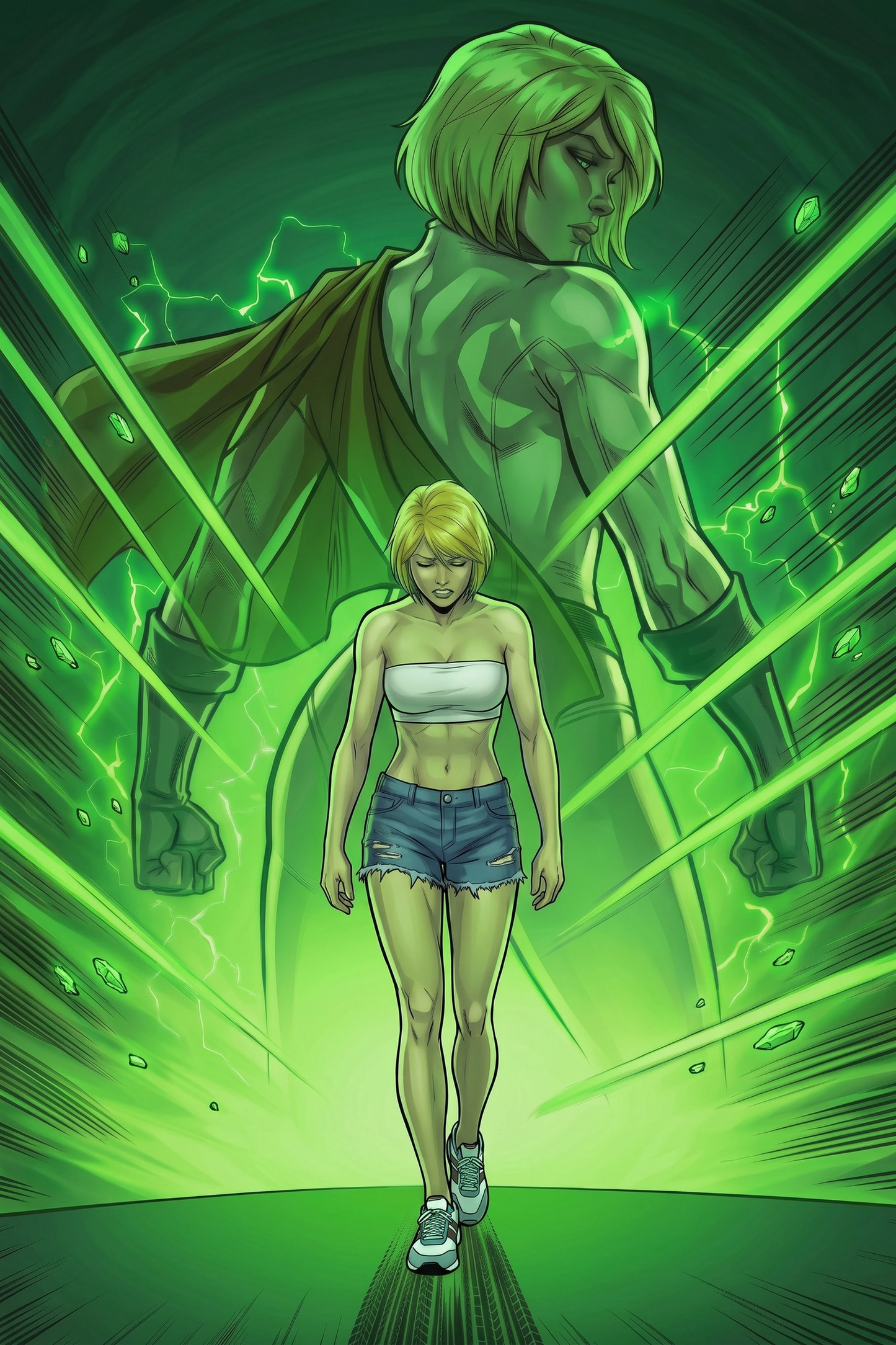 Power Girl Green Kryptonite ASM #50 Homage back cover