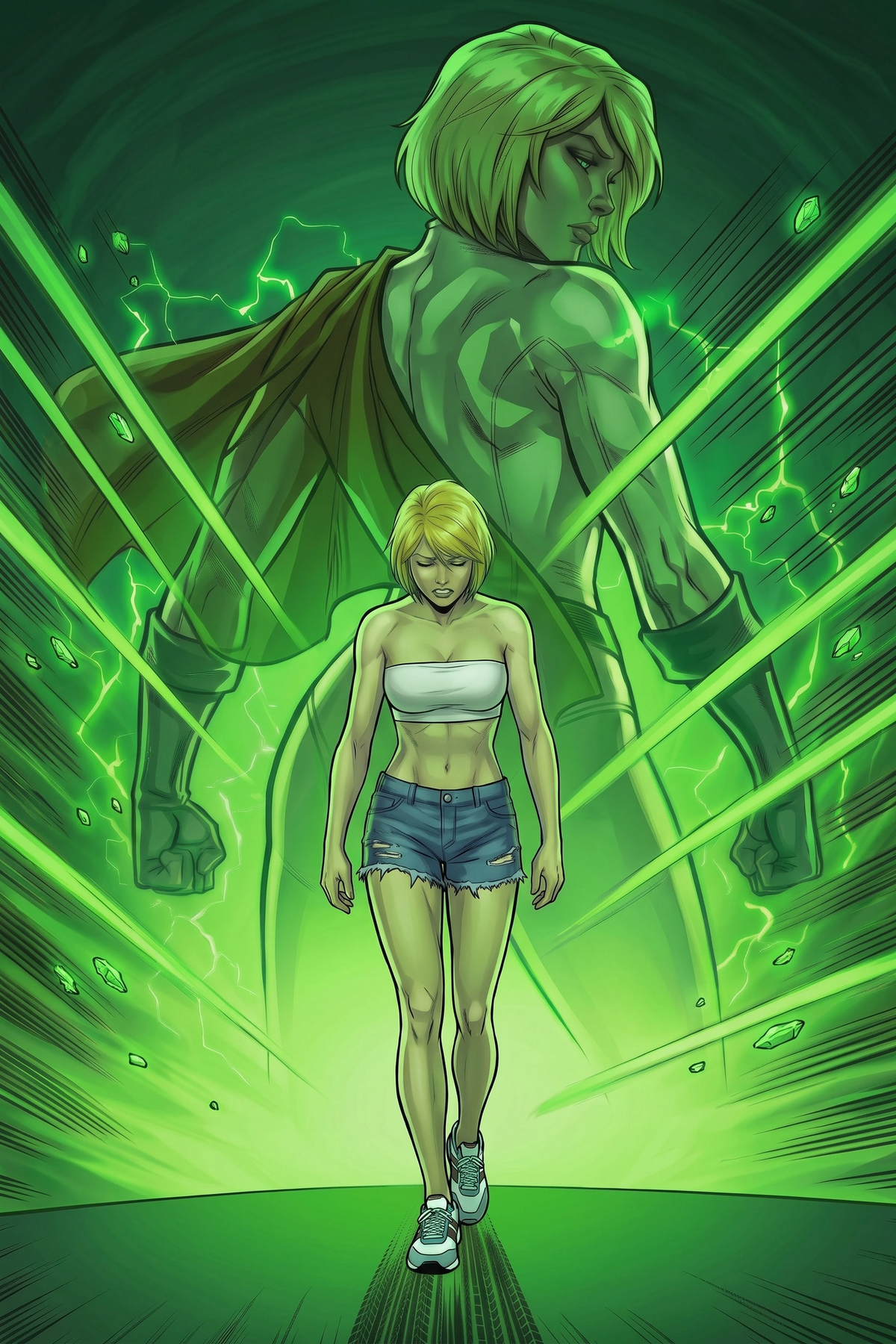 Power Girl Green Kryptonite ASM #50 Homage back cover