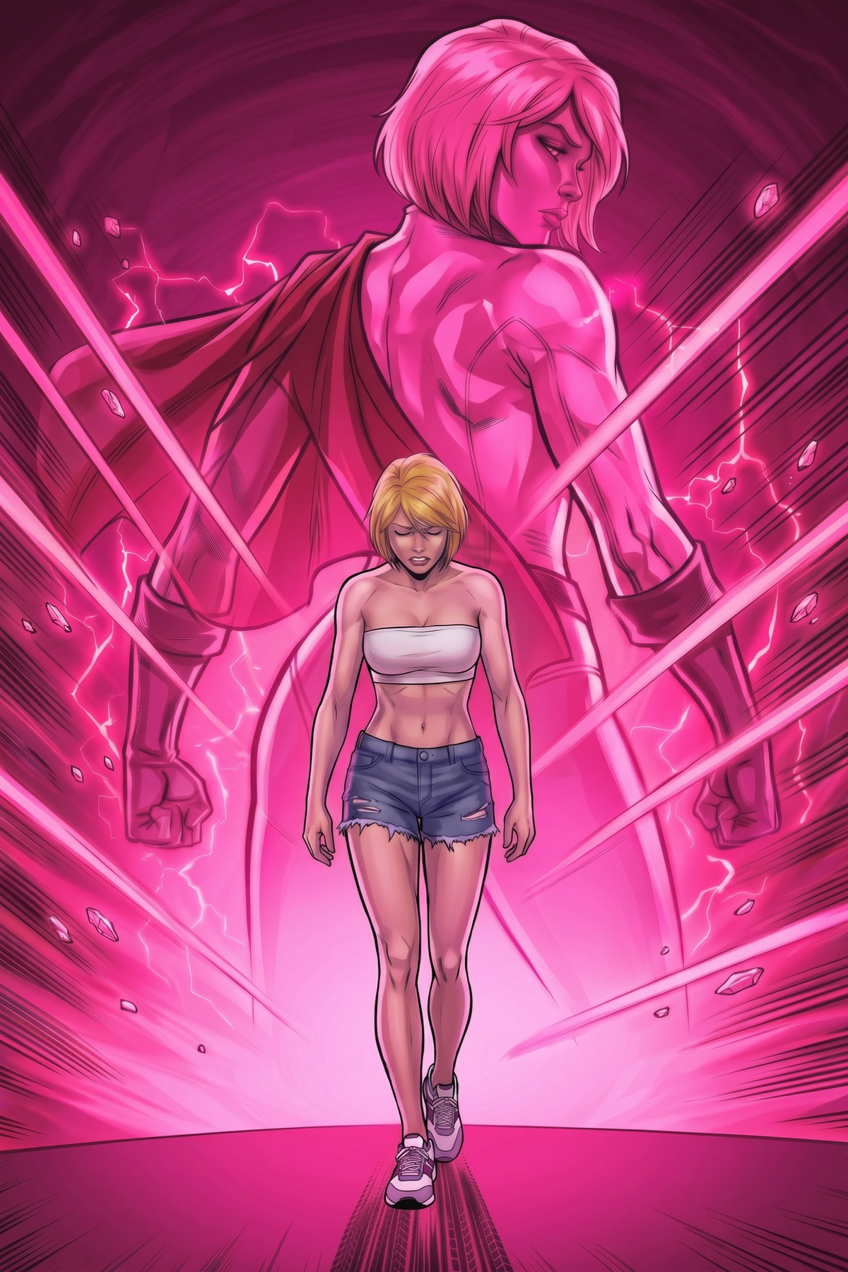 Power Girl Pink Kryptonite ASM #50 Homage back cover