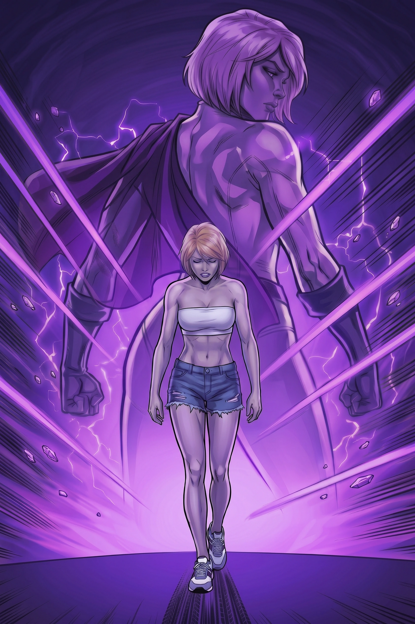 Power Girl Purple Kryptonite ASM #50 Homage back cover