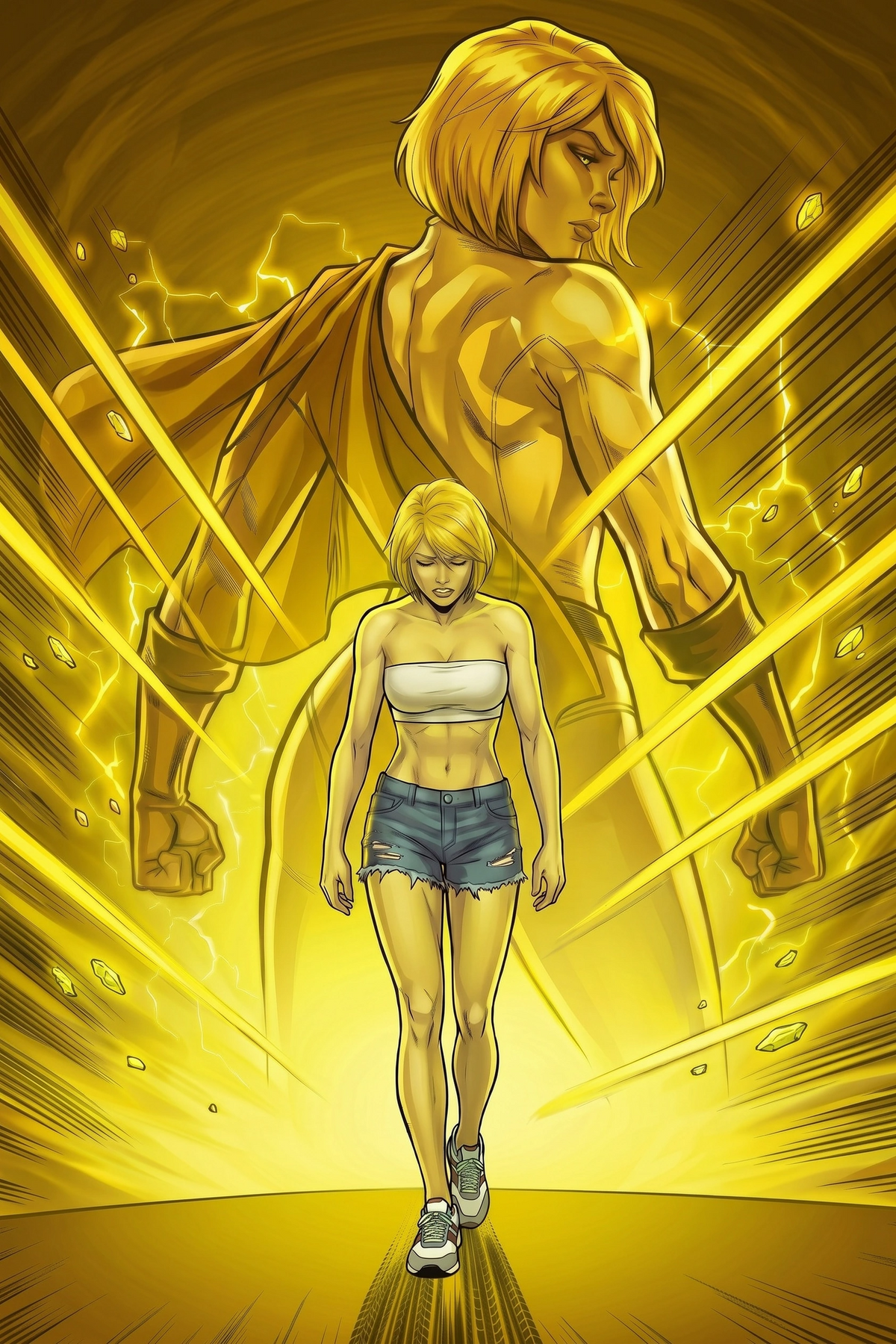 Power Girl Yellow Kryptonite ASM #50 Homage back cover