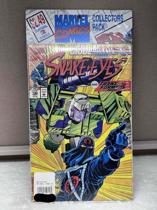 MARVEL COMICS COLLECTORS PACK G.I. JOE #140 AND 141 FACTORY SEALED POLYBAGGED