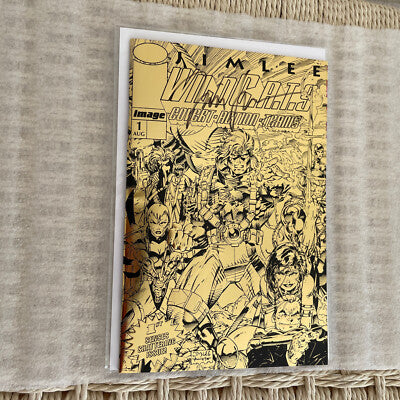 WILD C.A.T.S COVERT-ACTION-TEAMS #1, GOLD FOIL, SIGNED JIM LEE