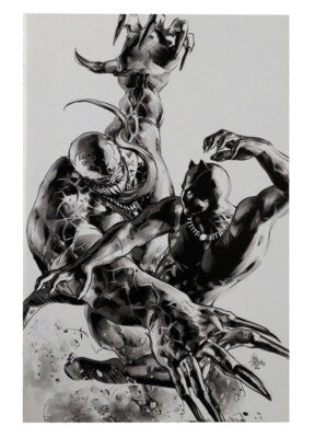 BLACK PANTHER #1 2018 DEODATO BLACK AND WHITE SKETCH VIRGIN LIMITED 1000