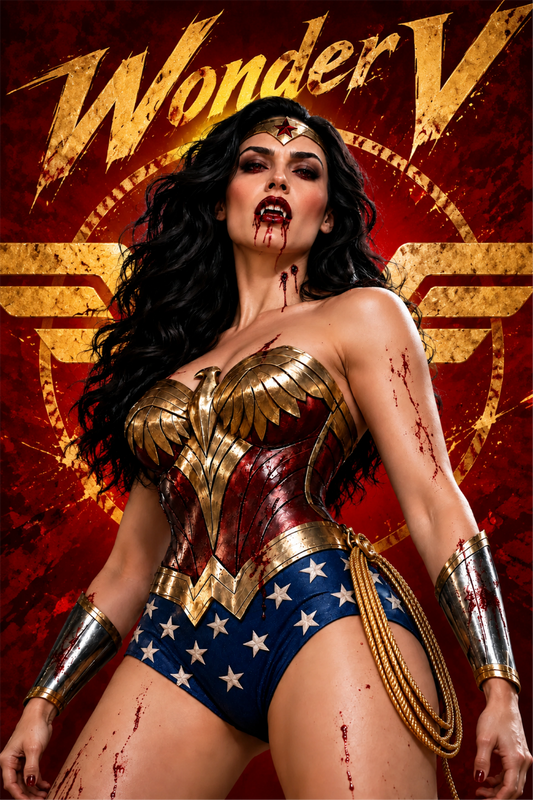 Wonder V #1 Trade Dress Cover — vampire warrior with gold Wonder V lettering